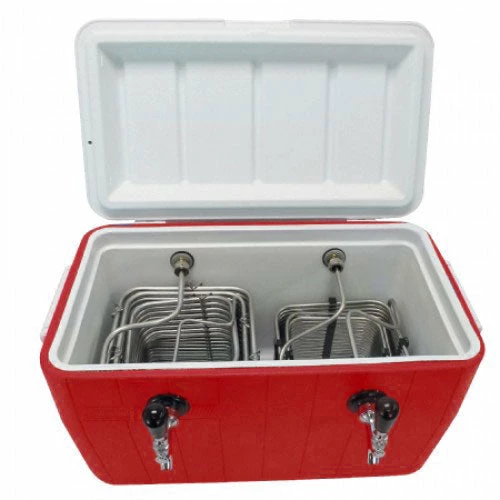 JockeyBox - 120' 3/8-1/4" OD Coil - 2 Tap / 2 Keg - 48Qt Coolers 4 JockeyBox - 120' 3/8-1/4" OD Coil - 2 Tap / 2 Keg - 48Qt Coolers - Image 2