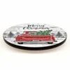 CUSTOMIZABLE Vintage Red Truck Christmas Themed Lazy Susan - Size Options -Endurance Sales red truck lazy susan christmas web2