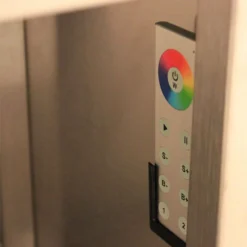 Stainless Steel Portable Bar With 3D Holographic Lighting And Integrated Ice Bin -Endurance Sales remote control