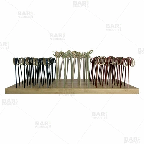 BarConic® Ring Bamboo Cocktail Pick Kit With Display Stand 4 BarConic® Ring Bamboo Cocktail Pick Kit With Display Stand - Image 2