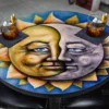 Moon And Sun Round Wooden Table Top - Two Sizes Available -Endurance Sales round table top with featured artist brian mohr moon and sun bpc 800 2