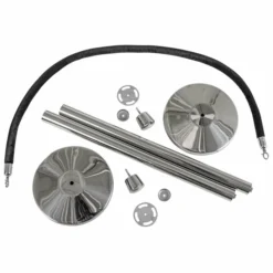 Chrome Stanchion Posts - Set Of 2 -Endurance Sales rs 33chr uswchrome and rope stanchion set all
