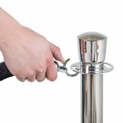 Chrome Stanchion Posts - Set Of 2 -Endurance Sales rs 33chr uswchrome and rope stanchion set close 2