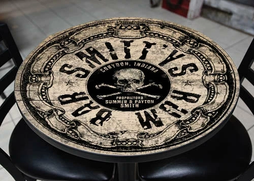 CUSTOMIZABLE Wooden Table Top - Rum Bar Design - Two Sizes Available 3 CUSTOMIZABLE Wooden Table Top - Rum Bar Design - Two Sizes Available