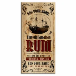 CUSTOMIZABLE Large Vintage Wooden Bar Sign - Jamaican Rum - 11 3/4" X 23 3/4"