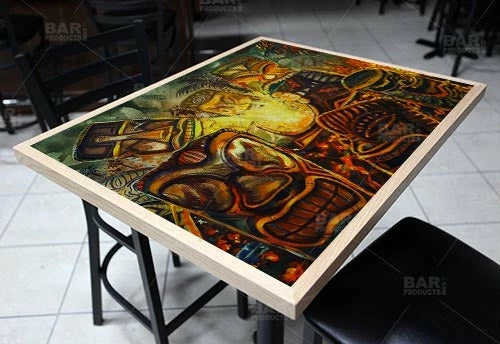 Tiki Sacrifice 24" X 30" Wooden Table Top - Two Types Available 4 Tiki Sacrifice 24" X 30" Wooden Table Top - Two Types Available - Image 2