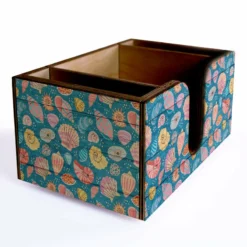 Wooden Bar Caddy - Seashell 8 Wooden Bar Caddy - Seashell -Endurance Sales seashell napkin caddy web angle