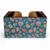 Wooden Bar Caddy - Seashell -Endurance Sales seashell napkin caddy web front