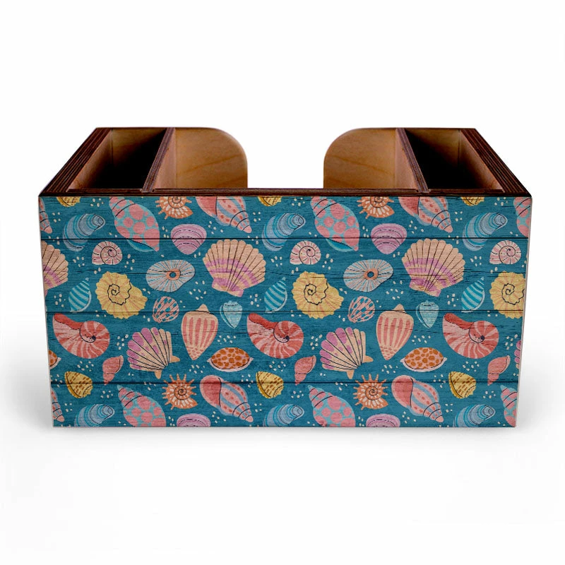 Wooden Bar Caddy - Seashell 3 Wooden Bar Caddy - Seashell