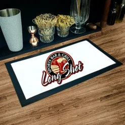 Custom Bar Service Mat - 17.25" X 10" -Endurance Sales servicematt logoexample webimage10