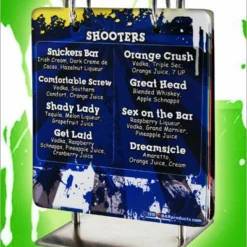 Flip Menus And Shooter Recipes With Flip Menu Stand -Endurance Sales shooter flip main pic1