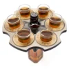 6-Shooter Wood Shot Glass Caddy Tray And Bottle Topper - "Revolver Cylinder" 2 6-Shooter Wood Shot Glass Caddy Tray And Bottle Topper - "Revolver Cylinder" -Endurance Sales shot glass caddy revolver birch wood shooter tray bottle topper