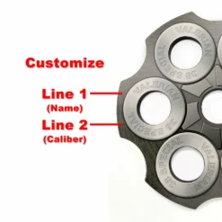 CUSTOMIZABLE 6-Shooter Wood Shot Glass Caddy Tray And Bottle Topper - "Revolver Cylinder" (2 Colors Available!) -Endurance Sales shot glass caddy revolver cylinder 6 shooter 7 hole wood tray customizable silver