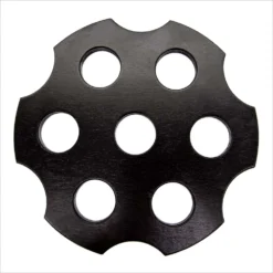 6-Shooter Wood Shot Glass Caddy Tray And Bottle Topper - Black Or Stained -Endurance Sales shot glass holder serving tray bottle topper flight board caddy black