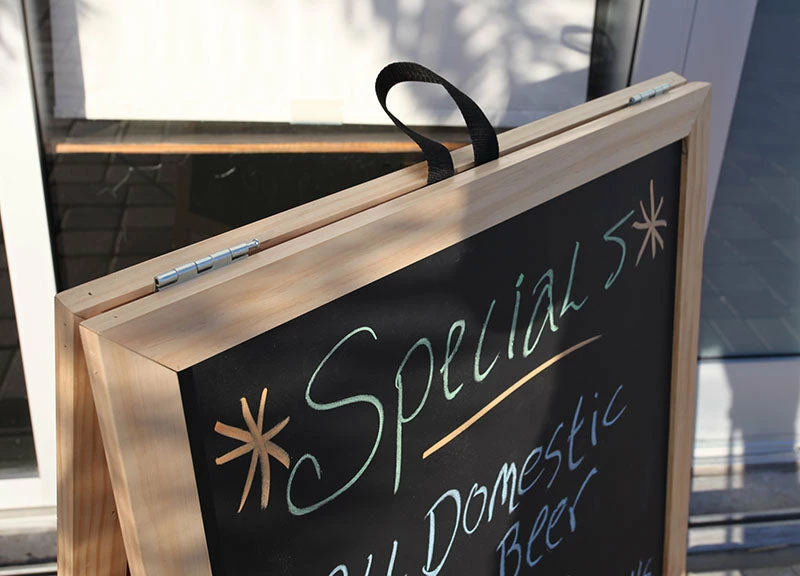 A-Frame Sidewalk Chalkboard Sign – Double Sided 5 A-Frame Sidewalk Chalkboard Sign – Double Sided - Image 3