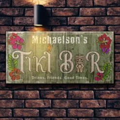 CUSTOMIZABLE Large Plank Sign - 11 3/4" X 23 3/4" - Tiki - Multiple Color Options -Endurance Sales sign wood 11x23 tiki brick bg green 1000x1000 2560e820 b7a3 4cd9 b4bb f2e23fc518bc