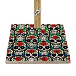 Small Tabletop Ring Toss Game - Sugar Skulls - Multiple Color Options 14 Small Tabletop Ring Toss Game - Sugar Skulls - Multiple Color Options -Endurance Sales small tabletop ring toss game base sugar skulls green blue