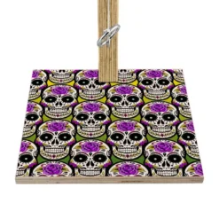 Small Tabletop Ring Toss Game - Sugar Skulls - Multiple Color Options 16 Small Tabletop Ring Toss Game - Sugar Skulls - Multiple Color Options -Endurance Sales small tabletop ring toss game base sugar skulls olive