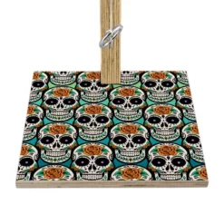 Small Tabletop Ring Toss Game - Sugar Skulls - Multiple Color Options 18 Small Tabletop Ring Toss Game - Sugar Skulls - Multiple Color Options -Endurance Sales small tabletop ring toss game base sugar skulls teal