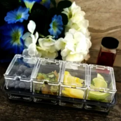 Small Garnish Caddy - 5 Piece - Removable Containers -Endurance Sales small garnish center container bpc 800 2 display