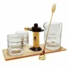 Gold Smoking Kit With Block Glassware -Endurance Sales smoking set gold block1