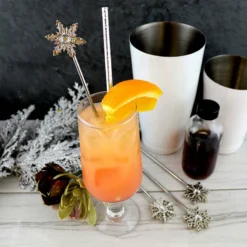 Snowflake Stirrers - Silver Plated - Pack Of 4 -Endurance Sales snowflake ss stirrers bpc 5