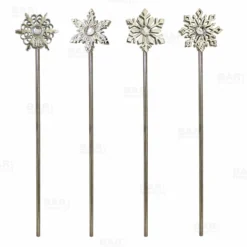Snowflake Stirrers - Silver Plated - Pack Of 4