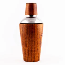 Solid Wood 3 Piece Cocktail Shaker - 17 Ounce