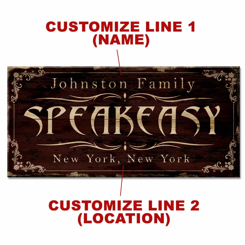 CUSTOMIZABLE Large Vintage Wooden Bar Sign - SPEAKEASY - 11 3/4" X 23 3/4" 4 CUSTOMIZABLE Large Vintage Wooden Bar Sign - SPEAKEASY - 11 3/4" X 23 3/4" - Image 2