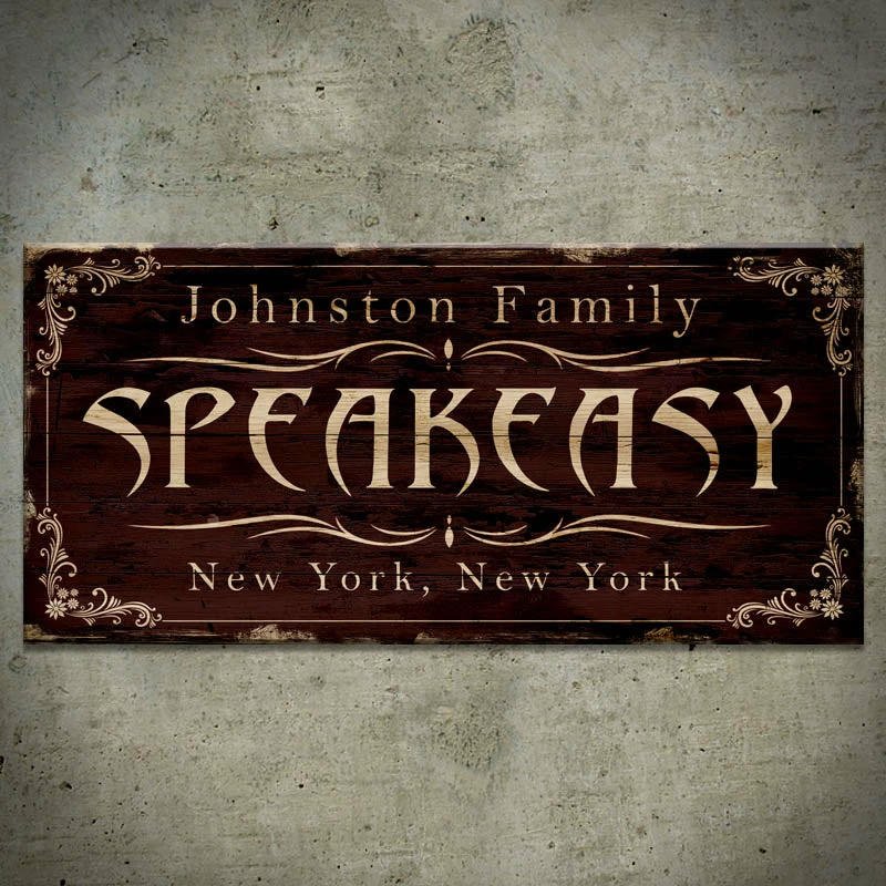 CUSTOMIZABLE Large Vintage Wooden Bar Sign - SPEAKEASY - 11 3/4" X 23 3/4" 5 CUSTOMIZABLE Large Vintage Wooden Bar Sign - SPEAKEASY - 11 3/4" X 23 3/4" - Image 3