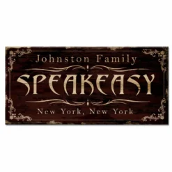 CUSTOMIZABLE Large Vintage Wooden Bar Sign - SPEAKEASY - 11 3/4" X 23 3/4"