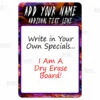 Dry Erase Specials Sign - ADD YOUR NAME - Colorful Abstract Template -Endurance Sales specials sign dry erase main colors bp 800