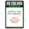 Dry Erase Specials Sign - ADD YOUR NAME - Stone Template 2 Dry Erase Specials Sign - ADD YOUR NAME - Stone Template -Endurance Sales specials sign dry erase main stone bp 800