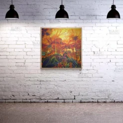 Lucky Tiki Square Wooden Table Top - Two Sizes Available -Endurance Sales square table top with featured artist cbjork lucky tiki bpc 1