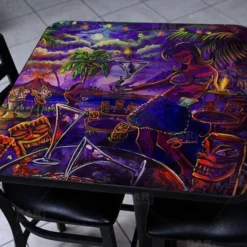 Drink Drink Tiki Square Wooden Table Top - Two Sizes Available