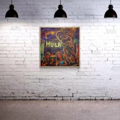 Hulu Bar Vintage Square Wooden Table Top - Two Sizes Available -Endurance Sales square table top with featured artist cbjork tiki hulu bar vintage bpc 1