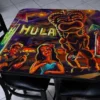 Hulu Bar Vintage Square Wooden Table Top - Two Sizes Available -Endurance Sales square table top with featured artist cbjork tiki hulu bar vintage bpc tmolding