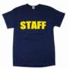Staff T-Shirt - Printed On Front And Back - Navy Blue/Yellow -Endurance Sales staff shirt front