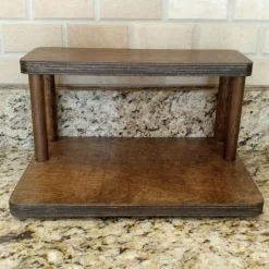 Counter Caddies™ - Walnut-Stained Straight Shelf - Culinary / Spice Rack - 12" Length -Endurance Sales stain 12in kit web2