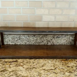 Counter Caddies™ - Walnut-Stained Straight Shelf - Culinary / Spice Rack - 24" Length -Endurance Sales stain 24in kit web4