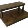 Counter Caddies™ - Walnut-Stained Straight Shelf - Liquor/Wine Bottle Display - 12" Length -Endurance Sales stained 12in liq web4