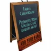 "ADD YOUR NAME" A-Frame Sidewalk Chalkboard Sign – Double Sided - Wood Finish Options - Design 2 -Endurance Sales stained a frame sign with cher ayn board angle