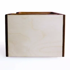 Customizable Wooden Bar Caddy W/ Walnut Stained Interior -Endurance Sales stained side view for online designer copy 3