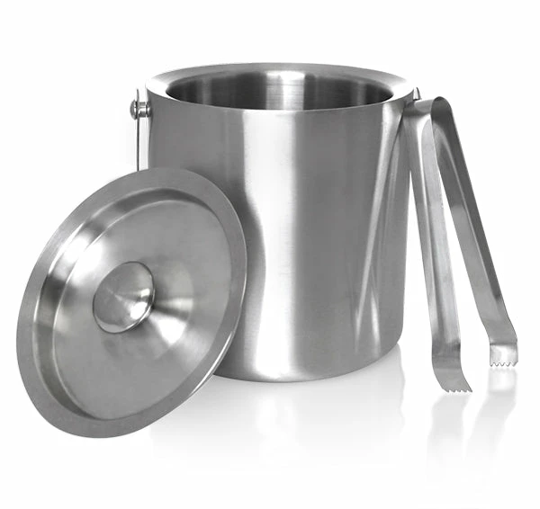 Stainless Steel Ice Bucket With Tongs - 48 Oz. 3 Stainless Steel Ice Bucket With Tongs - 48 Oz.