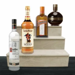 Wooden Liquor Shelves - 3 Tier - Natural