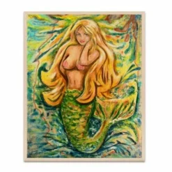 Sunburst Mermaid 24" X 30" Wooden Table Top - Two Types Available -Endurance Sales sunburst mermaid 24 x 30 wooden table top with featured artist brian mohr bpc 1