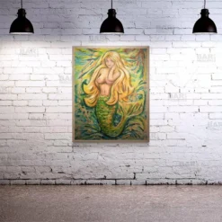 Sunburst Mermaid 24" X 30" Wooden Table Top - Two Types Available -Endurance Sales sunburst mermaid 24 x 30 wooden table top with featured artist brian mohr bpc 2