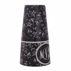 ADD YOUR NAME - Cocktail Shaker Tin - 28 Oz Weighted - Gray Swirls Monogram -Endurance Sales swirl monogram cocktail shaker custom black 3