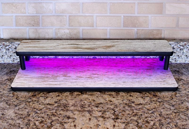 LED Counter Caddies™ - Wood Straight Shelf - Liquor/Wine Bottle Display - 24" Length W/ T-Molding And Multiple Finish Options 14 LED Counter Caddies™ - Wood Straight Shelf - Liquor/Wine Bottle Display - 24" Length W/ T-Molding And Multiple Finish Options - Image 12