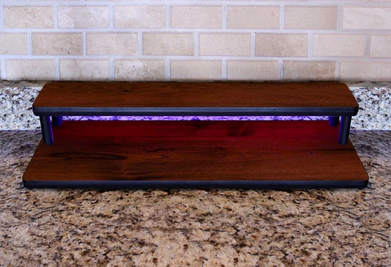 LED Counter Caddies™ - Wood Straight Shelf - Liquor/Wine Bottle Display - 24" Length W/ T-Molding And Multiple Finish Options 18 LED Counter Caddies™ - Wood Straight Shelf - Liquor/Wine Bottle Display - 24" Length W/ T-Molding And Multiple Finish Options - Image 16